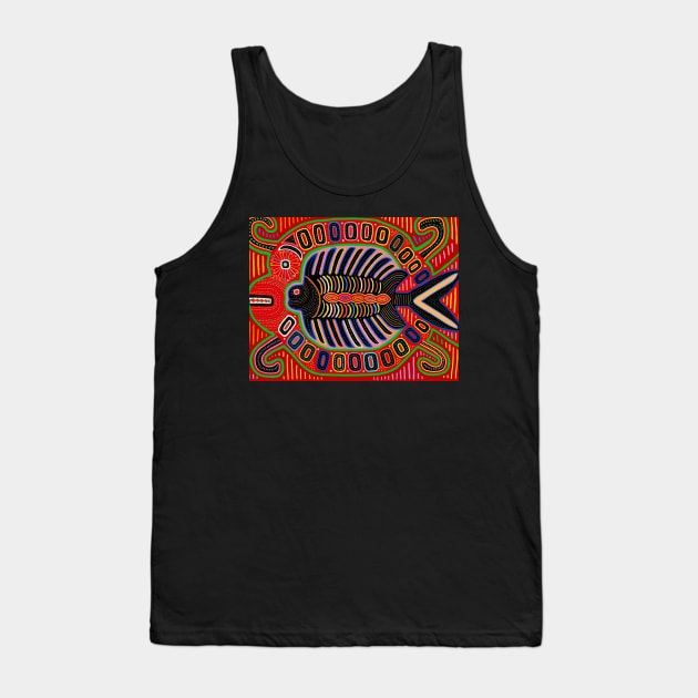 Kuna Indian Flying Fish Mola Tank Top by Esprit-Mystique